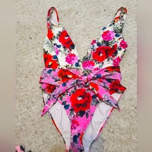PQ Swim Tie Front Low Cut One Piece